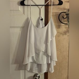 SHEIN White Tiered Backless Camisole